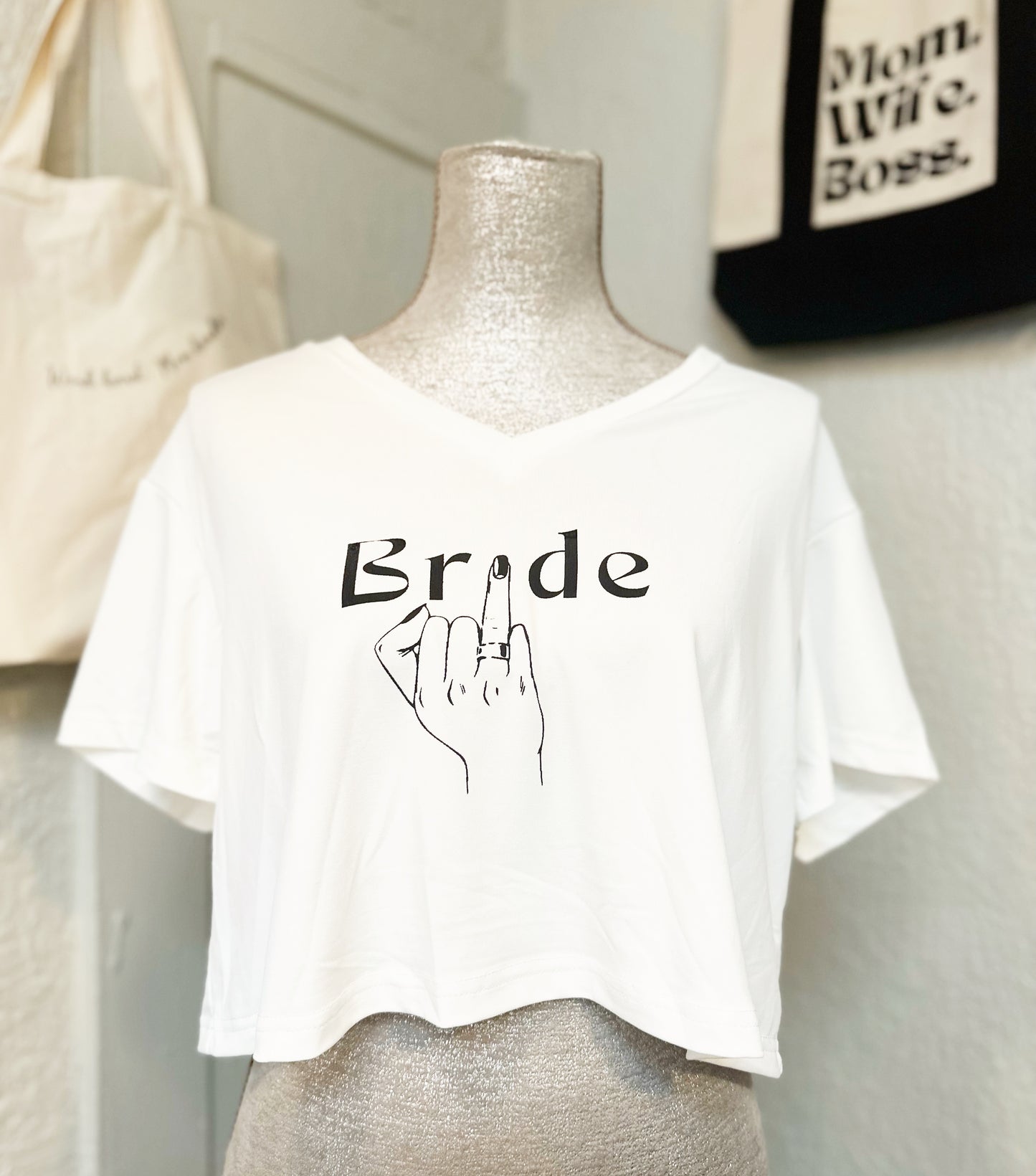 "Bride" Rose Quartz Crystal-Infused Shirt