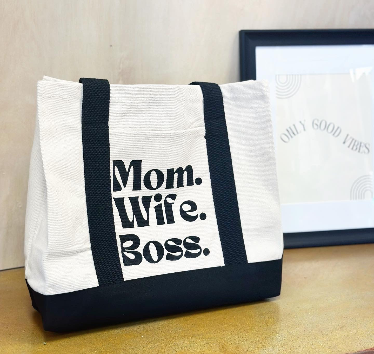 Heavy Tote bag. Mom. Wife. Boss