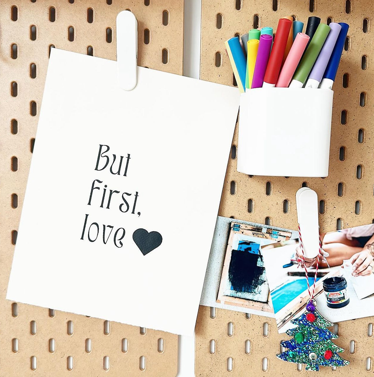 "But First, Love" Rose Quartz Crystal-Infused Print